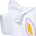 Okbebe Baby Girl My 1st Easter Outfits 3Pcs Infant My First Easter Bunny Pants Set (3-6 Months, White)