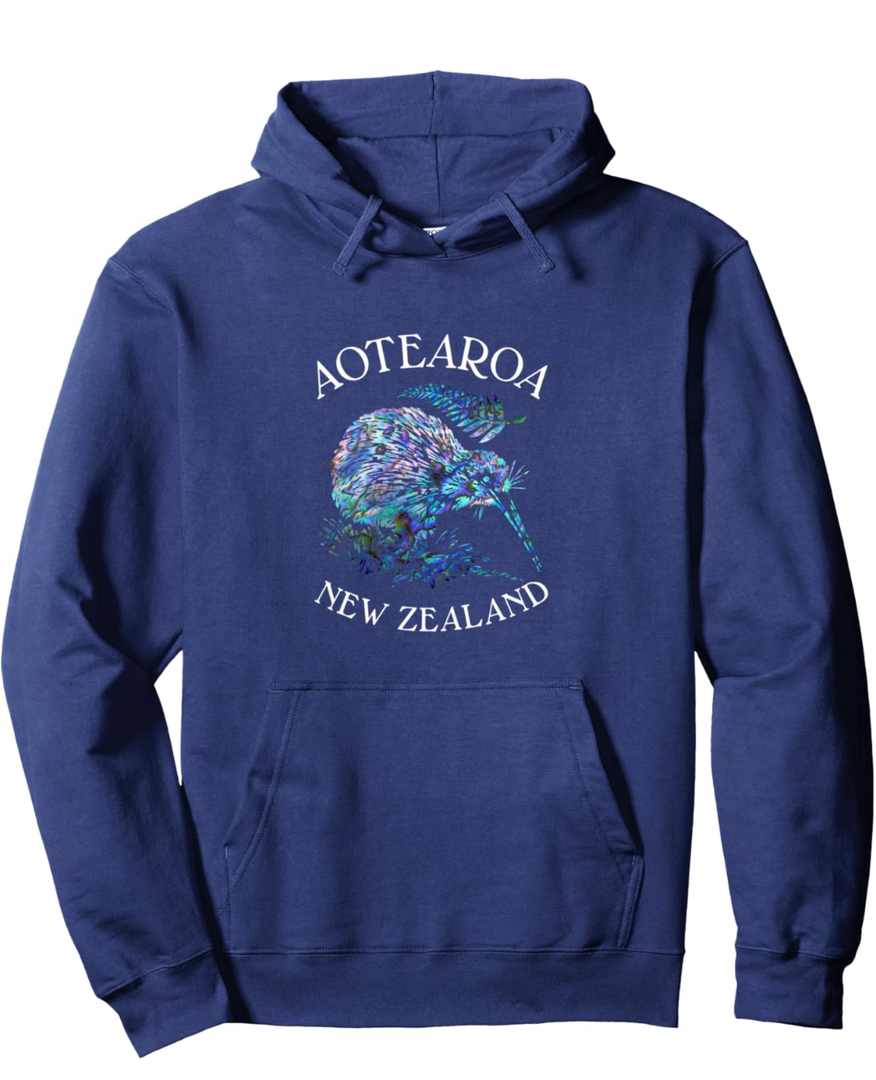 NEW ZEALAND AOTEAROA KIWI FERN PAUA Pullover Hoodie, S