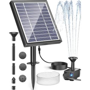Biling Solar Fountain for Bird Bath, Solar Panel Kit Outdoor Solar Water Pump with 4ft Tubing for Hummingbird Bath, Small Pond and Fish Tank (2.5W)