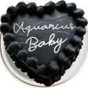 5 x Acrylic Horoscope Cake Topper Party Supplies Zodiac Birthday Cake Decorations for Boys & Girls and Adult Birthday Party (Aquarius Baby Silver), Mix