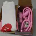 Phobby Kids Doctor Kit, 8 Pieces Toddlers Doctor Playset with Medical Storage Bag & Real Stethoscope, Pretend Play Doctor Toys Birthday Gift for Boys Girls Aged 3 4 5 6 (Pink)