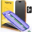 YWXTW 2 Pack for iPhone 17 Pro Max Matte Screen Protector 6.9 Inch+1 Set Camera Lens Protector, [1S Pull-Out] Anti Glare Anti Fingerprint 17 Pro Max Glass Screen Protector, Bubble Free, Smooth as Silk