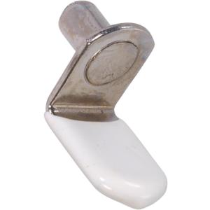 Hillman Zinc Shelf Pins with White Plastic Tip (3/8" Length Fits 1/4" Hole) - 12 Piece