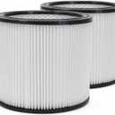 2 PACK Replacement Filters Compatible with Shop Vac 90304 90333 90350, Reusable and Washable Cartridge Filters for 5 Gallon 12 Gal and Above Wet/Dry Vacuums