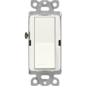 Lutron Claro On/Off Switch, 15-Amp, Single-Pole, SC-1PS-BI, Biscuit