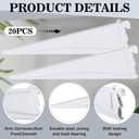 Wonderjune Adjustable Locking Shelf Bracket 16 Inch Shelf Brackets Heavy Duty Wire Shelving Brackets for Deep Wire Shelving Double Track System (White,20 Pcs)