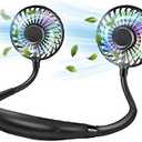 YALTOON Neck Fan, Hand Free Portable Neck Fans For Women, Kids, and Men, 3 Speed Adjustable Hanging Around Necklace Fan, Rechargeable Battery Operated Wearable Fan Personal Fans Cooling Neck Fan