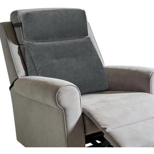 TANYOO Lumbar Support Pillow for Recliner Chair with Headrest, Dual-Layer Large Back Pillow for Deep Couch & Sofa, Memory Foam Lower Back Support Cushion Set for Sciatica Relief Dark Grey