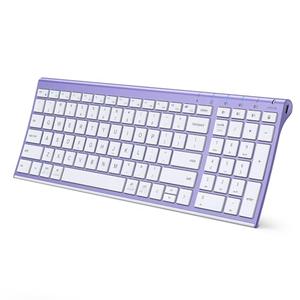 iClever Bluetooth Keyboard Quiet Typing Multi-Device USB-C Rechargeable – Slim Wireless Keyboard for Mac Windows iPad Office, Pack of 26