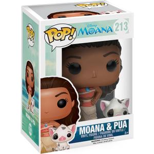 Funko POP Disney: Moana - Moana & Pua Action Figure, Brown, Standard