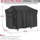 Unicook Griddle Cover for Blackstone 28 Inch ProSeries Grill, Outdoor 60 Inch Flat Top Gas BBQ Grill CoverUnique UV Resistant Waterproof Vinyl with Polyester Lining, All Weather Protection