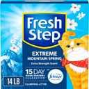 Fresh Step Extreme Clumping Litter With Febreze Freshness, Mountain Spring Scent Clumping Cat Litter With  Odor Control, 14 lb. Box