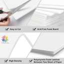 Mat Board Center 20x30 White Foam Boards Pack of 5, 1/8" Thick