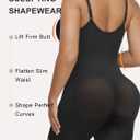 SHAPERX Women's Shapewear Bodysuit Tummy Control Seamless Zip-Up Body Shaper Waist Defining Silhouette (Black, XS)