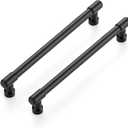 Ravinte 2 Pack 6-1/4 Inch Hole Center Solid Kitchen Cabinet Handles Matte Black Dresser Pulls Cabinet Drawer Pulls for Kitchen Cupboard Hardware