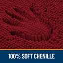 OLANLY Bathroom Runner Rugs 47x20, Extra Soft Absorbent Chenille Bath Rugs, Rubber Backing Quick Dry, Machine Washable Long Bath Mats for Bathroom Floor, Tub and Shower, Home Decor Accessories, Red