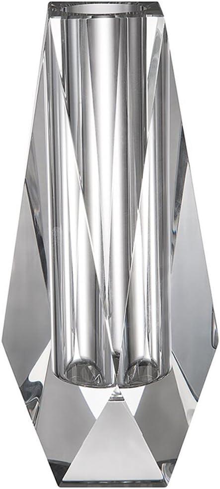 Crystal Flower Bud Vase 8.5 Inch, Christmas Decorations for Home Wedding or Gift - Clear with Gift Box