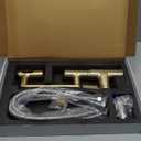 Lefton Rotatable Bathroom Faucet with Temperature Display in Fahrenheit (Batteries-Free), 3 Water Modes, Brushed Gold, BF2204-6