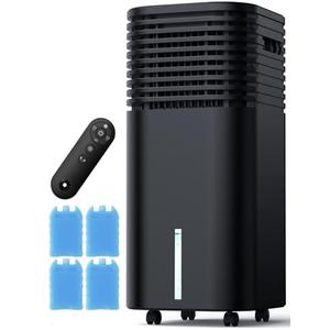 FANCOLE Windowless Portable Air Conditioners with 4Modes & 3Speeds, 15H Timer for Smart Auto-off, 2Gal Tank for 20H Cooling, Evaporative Air Cooler 17 FT Remote, 120° Swing Swamp Cooler No Hose Needed