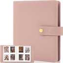 Beautiful Photo Album for 2x3 in Polaroid Photos - Safely Holds Your 300+ Pictures Of Unique Memories - The Perfect Instax Mini Compatible Photo Book To Store Pictures Or Trading Collection Cards (Pink)