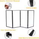 DJ Facade DJ Booth White&Black w/Carry Bag Portable DJ Event Facade Foldable Cover Screen Front Board Video Light Projector Display Scrim Panel, Medium