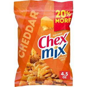 Chex Mix Savory Cheddar Snack Mix, 4.5 OZ (EXP 09/14/26)
