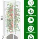ZeeDix 57" x 16.1" Garden Bird Netting for Square Tomato Cage, 4 Pack Garden Mesh Barrier, Plant Covers Protect Tomatoes, Vegetables, Blueberry Bush from Birds & Pests