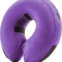BENCMATE Inflatable Dog Cone Collar Alternative, Soft Dog Cone for Small Medium Large Dogs and Cats, Neck Recovery ECollar Donut Collar After Surgery (Medium+, Purple)