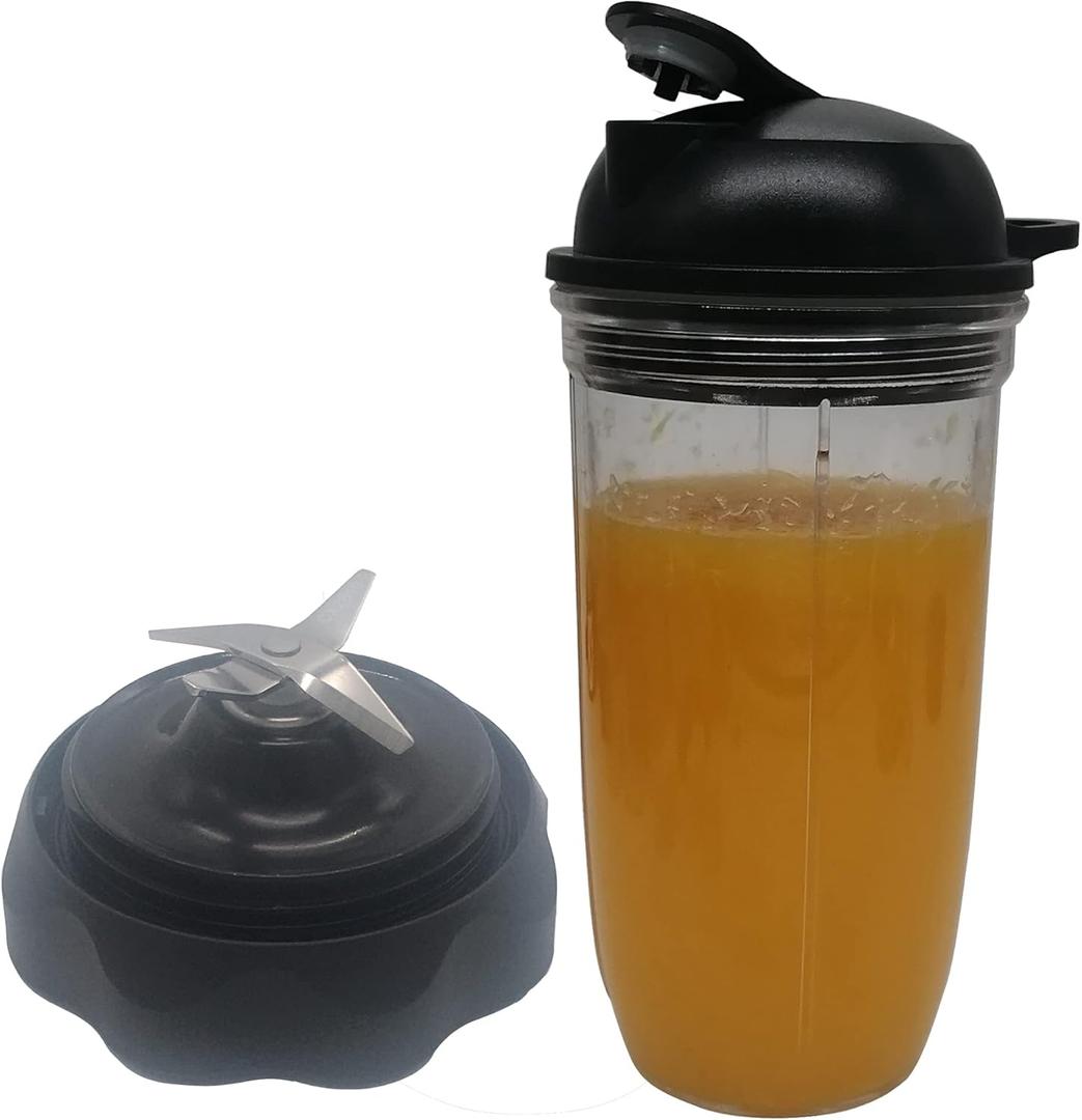 Easy Twist Extractor Blade with 24oz cup and lid for NutriBullet Blender ComboNBF10500/ NBF70500/ZNBF30400Z/ZNBF30500Z/NBF50400 (1, 24oz cup with Twist Extractor Blade)