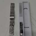 Kai Tian Brushed Stainless Steel Watch Band Strap 18mm/20mm/22mm/24mm/26mm Metal Replacement Bracelet with Double-Lock Deployment Clasp For Men Women Black/Silver/Two Tone IP Black