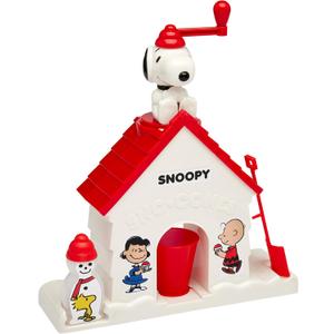Cra-Z-Art Snoopy SNO-Cone Machine, Snow Cone Shaved Ice Maker Ice Shaver, Snoopy House Shaped Shaved Ice Maker Comes with Fruit Punch Flavor Packet, Ages 6 and Up, White
