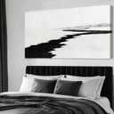 SDYA Black and White Pictures for Wall Decor Minimalist Canvas Painting 48x24 Hanging Decor for Bedroom Large Wall Art for Office
