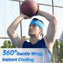 2 x Cooling Neck Wraps, Removable Fabric Cover + 220g highEfficiency Gel, Neck Coolers for Hot Weather, Leak-Proof Ice Pack, 360 Soft Wrap, Cool Relief