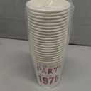 SharkBliss 1975 50th Birthday Party Cups, 20 Pack 9oz Pink We're Gonna Party Like It's 1975 50th Birthday Disposable Paper Cups for His Her Fifty 50th Birthday (Gonna 1975)
