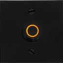 Newhouse Hardware Square Lighted Wired Metal Doorbell Button in Black BT6SL, for Doorbell Chime, Buzzer, or Ringer, Door Bell Button Only, Buzzer Button with LED Button Light