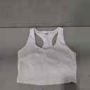 YITTY Active Bra Tank Tops for Women, Longline Sports Bra Tank, Removable Cups, Low Impact Support for Yoga Workout, Gym (Medium, True White)