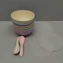 5 Pack Unbreakable Wheat Straw Bowls with Lid, 26 OZ Cereal Bowls for Kitchen, Dishwasher Safe Soup and Salad Bowls, Reusable microwave bowl for Ice Cream,Snack and Fruits