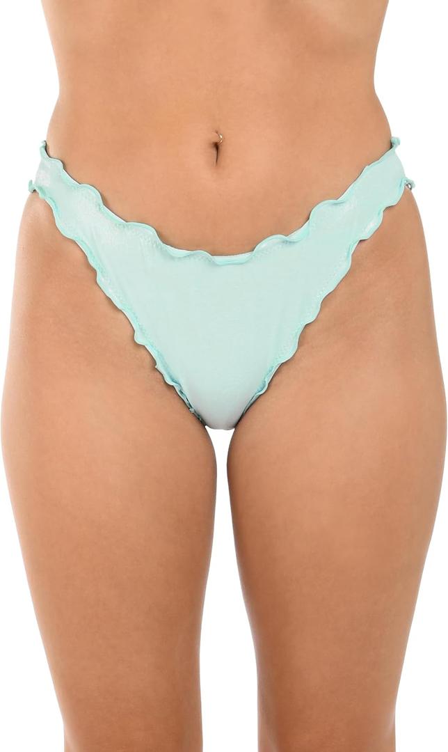 Citrus Women's Merrow Hipster Swimsuit Bottom (Medium, Mint//Iridescent Mermaid)