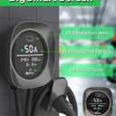 Level 2 EV Charger 50 Amps, Smart Display Electric Car Charger