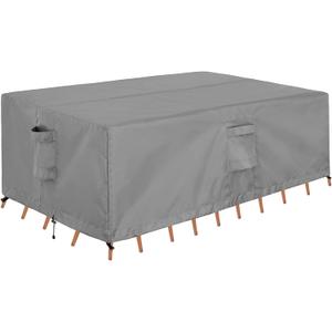 OutdoorLines Outdoor Waterproof Patio Table Furniture Set Covers - Square Couch Sectional Cover Outside Weatherproof Patio Furniture Covering for Deck, Lawn and Backyard 74" L x 74" W x 28" H, Grey