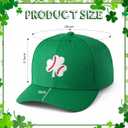 Cuffbow St. Patrick's Day Hat Shamrock Baseball Hat Adjustable Embroidery Irish Cap Green Lucky Shamrock Cap for Men Women (Green, M)