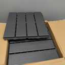 9 sq. ft Plastic Interlocking Deck Tiles, 9 Pack Patio Deck Tiles, 12"x12" Waterproof Outdoor Flooring All Weather Use, Patio Floor Decking for Porch Poolside Balcony Backyard, Grey