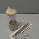 Pandaloo Glass Cups With Lids and Straws -20 Fl Oz- Perfect Size Iced Coffee Cup - Smoothie Cup With Bamboo Lid and On the go Lid (Creamy Mushroom, 1 Count (Pack of 1)