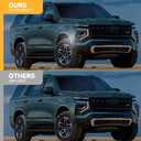 2pcs Yukon LED Side Marker Light Fit 2025 2026 Chevy Tahoe GMC Yukon XL Suburban Front Bumper Fender Sidemarker Lamp Xenon White Escalade ESV Full LED Turn Signal Light Kit Smoke Lens Assembly