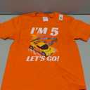 5 Year Old 5th Racing Racecar Birthday Party Boys Girls T-Shirt, Size: S, Orange