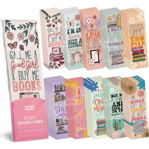 100PCS Bookmarks for Women, Booklovers Theme Paper Bookmarks Bulk 6" x 2" Cute Book Marks for Reading Book Lovers Students Schools Gifts (Booklovers)