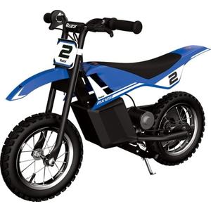 Razor MX125 Dirt Rocket Electric-Powered Bike with Authentic Motocross Geometry, Rear-Wheel Drive,100-watt, high-Torque, Chain-Driven Motor, for Kids 7+, Blue