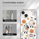 3 x Halloween Case for iPhone 14 Plus Pumpkin, Ghost Designed Soft Slim Fit TPU Anti-Scratch Shockproof Protective Mobile Cover Clear Phone Case for iPhone 14 Plus