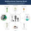 5-in-1 Long Handle Electric Water Bottle Brush, Straw Cleaner Brushes with Removable Brush Head, Water Bottle Brush, Bottle Brush,for Stanley Cups, Baby Bottles, Pacifiers