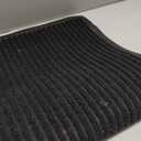24x16 Non Slip Heavy Duty Rubber Door Mat - Small Indoor Welcome Mat for Entryway Dirt Trapper (1, Black)